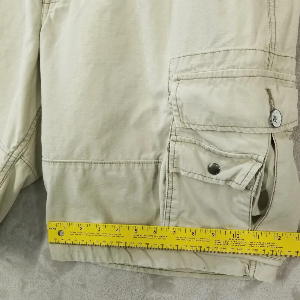 Vtg Levi's Squad Cargo Shorts Men 34 Beige‎ Zipper Fly Y2K Grunge Skater Baggy